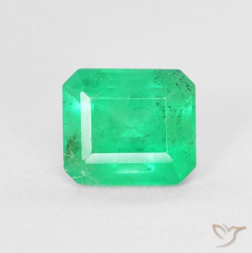 Smeraldo Verde brillante naturale da 0.63 ct, Taglio smeraldo, VS-SI