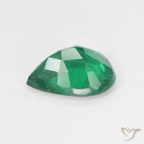 Smeraldo Verde scuro naturale da 1.70 ct, Forma a pera, VS
