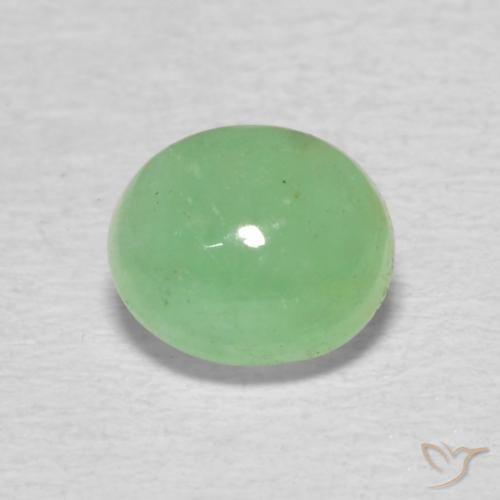 0.65ct Naturale Verde chiaro Smeraldo, Ovale, Traslucido