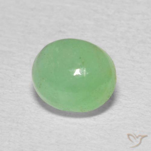 Smeraldo Verde chiaro naturale da 0.65 ct, Ovale, Traslucido