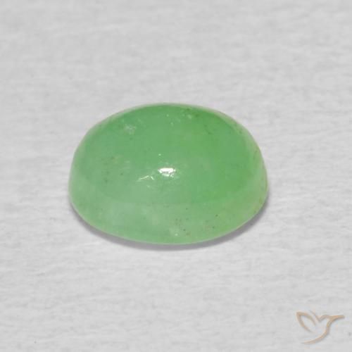 Smeraldo Verde chiaro naturale da 0.65 ct, Ovale, Traslucido