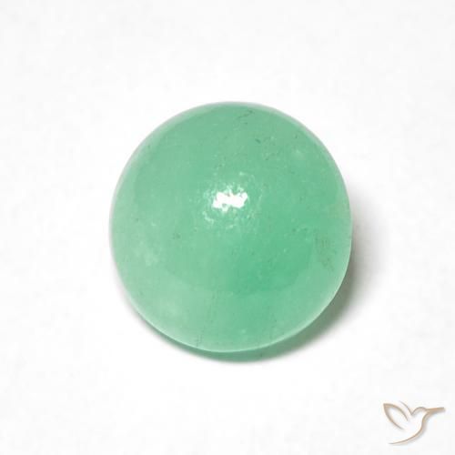 Smeraldo Verde chiaro naturale da 1.05 ct, Rotondo, Traslucido