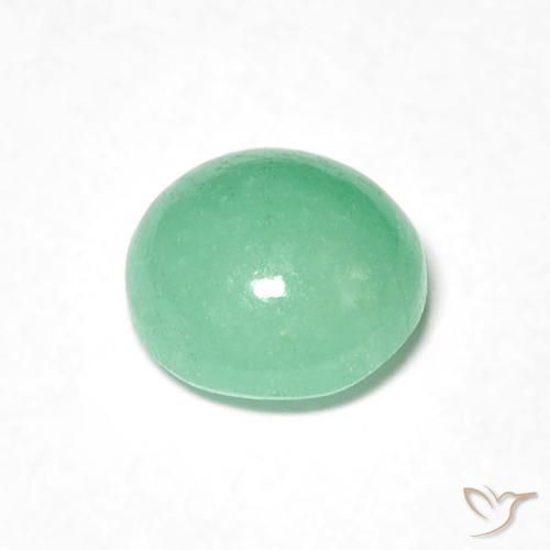 Smeraldo Verde chiaro naturale da 1.05 ct, Rotondo, Traslucido