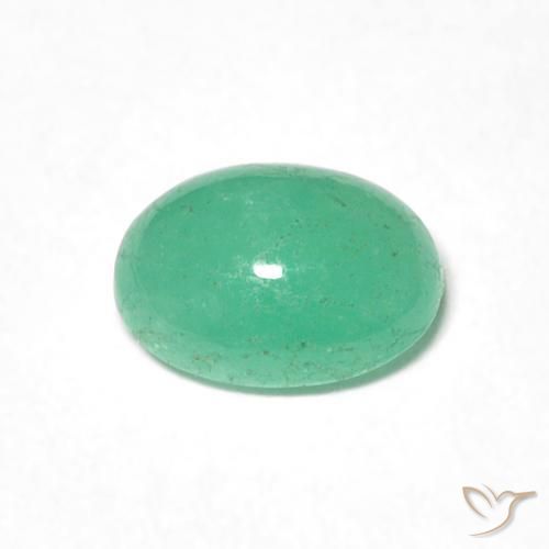 Smeraldo Verde medio naturale da 0.90 ct, Ovale, Traslucido