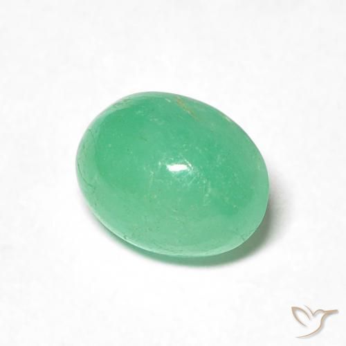 Smeraldo Verde brillante naturale da 1.14 ct, Ovale, Traslucido