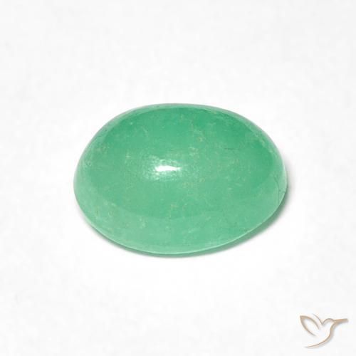 Smeraldo Verde brillante naturale da 1.14 ct, Ovale, Traslucido