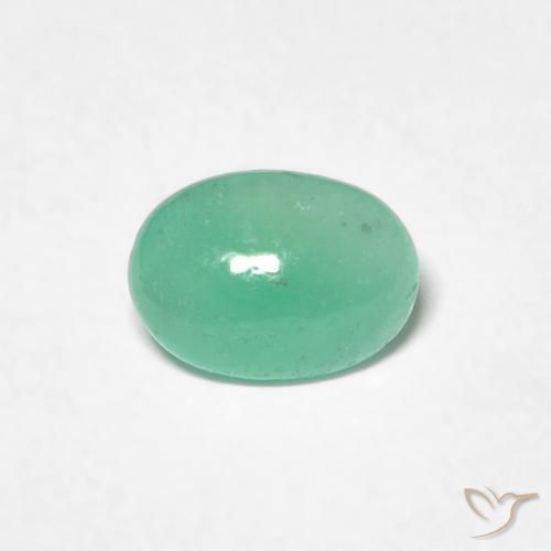 0.58ct Naturale Verde chiaro Smeraldo, Ovale, Traslucido