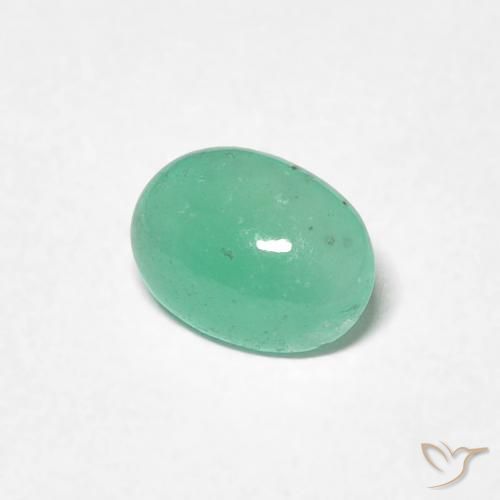 Smeraldo Verde chiaro naturale da 0.58 ct, Ovale, Traslucido