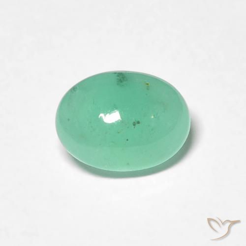 0.77ct Naturale Verde chiaro Smeraldo, Ovale, Traslucido