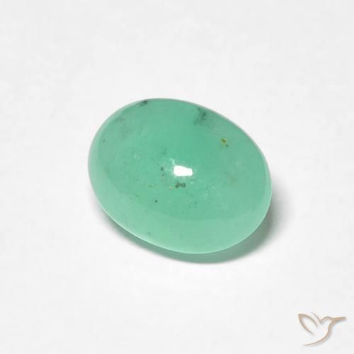 Smeraldo Verde chiaro naturale da 0.77 ct, Ovale, Traslucido