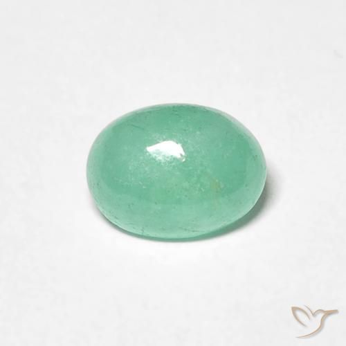 0.71ct Naturale Verde chiaro Smeraldo, Ovale, Traslucido