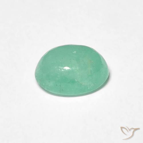 Smeraldo Verde chiaro naturale da 0.71 ct, Ovale, Traslucido