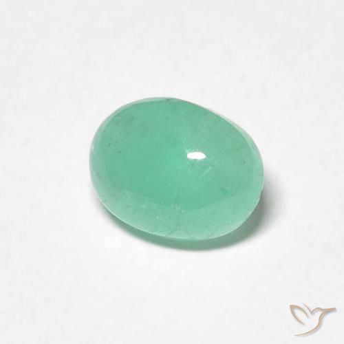 Smeraldo Verde brillante naturale da 0.82 ct, Ovale, Traslucido