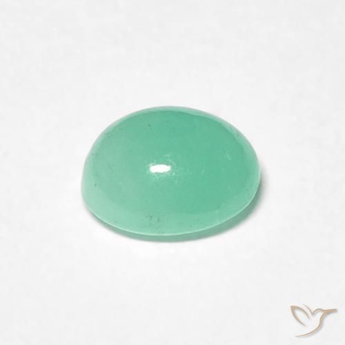 Smeraldo Verde brillante naturale da 0.62 ct, Ovale, Traslucido