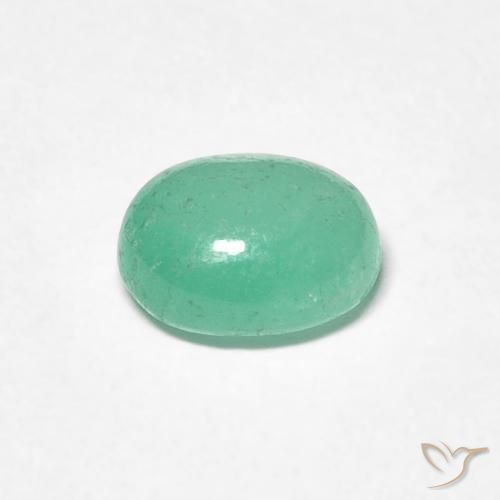 Smeraldo Verde chiaro naturale da 0.89 ct, Ovale, Traslucido