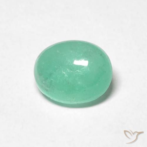 0.82ct Naturale Verde chiaro Smeraldo, Ovale, Traslucido