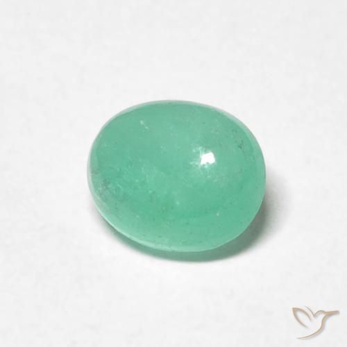 Smeraldo Verde chiaro naturale da 0.82 ct, Ovale, Traslucido