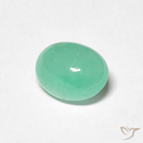 Smeraldo Verde brillante naturale da 0.74 ct, Ovale, Traslucido
