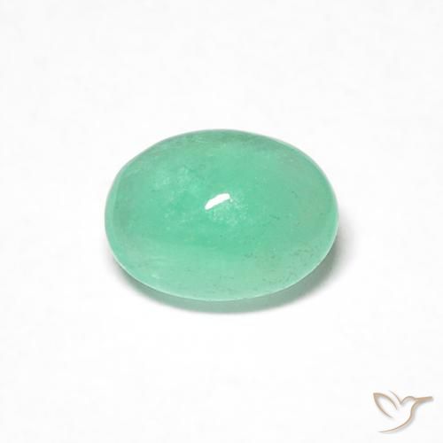 0.45ct Naturale Verde medio Smeraldo, Ovale, Traslucido