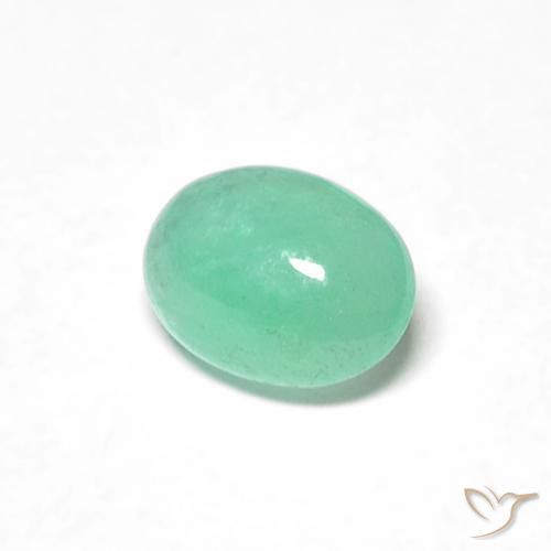 Smeraldo Verde medio naturale da 0.45 ct, Ovale, Traslucido