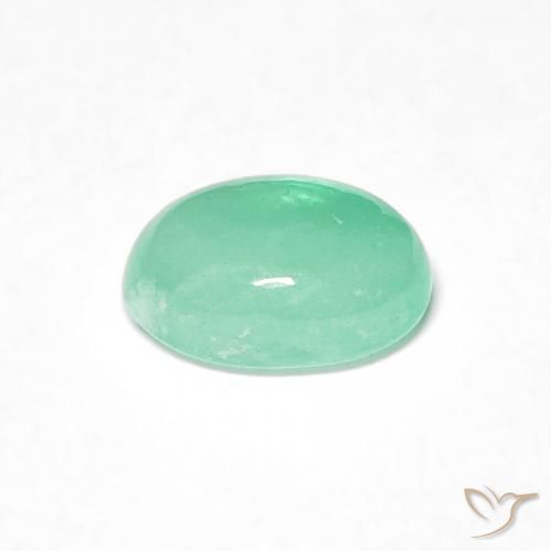 Smeraldo Verde medio naturale da 0.58 ct, Ovale, Traslucido