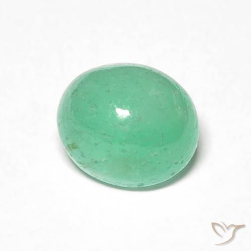 Smeraldo Verde brillante naturale da 0.98 ct, Ovale, Traslucido