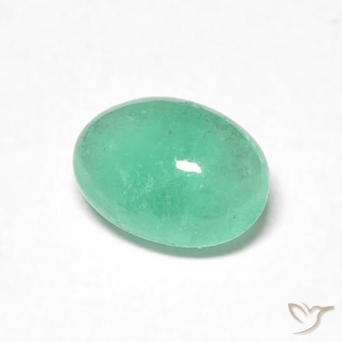 Smeraldo Menta verde naturale da 0.61 ct, Ovale, Traslucido