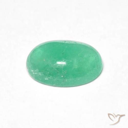 Smeraldo Menta verde naturale da 0.61 ct, Ovale, Traslucido