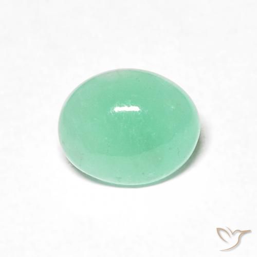 0.54ct Naturale Verde Menta Chiaro Smeraldo, Ovale, Traslucido
