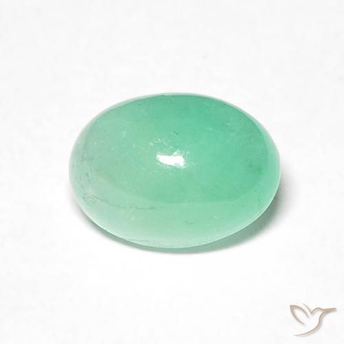 0.83ct Naturale Verde chiaro Smeraldo, Ovale, Traslucido