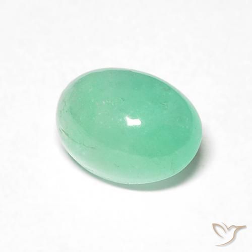 Smeraldo Verde chiaro naturale da 0.83 ct, Ovale, Traslucido