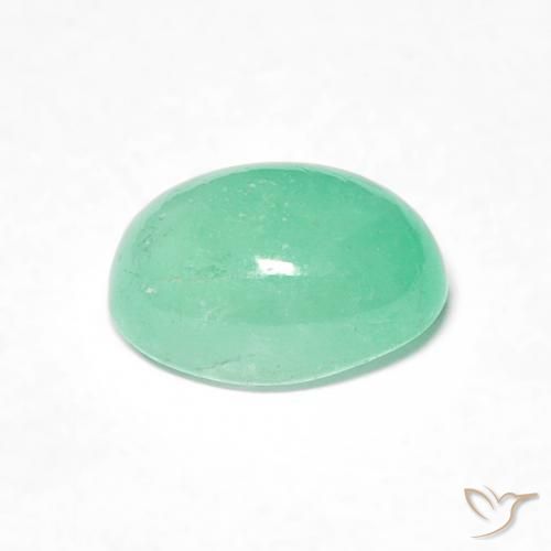 Smeraldo Verde chiaro naturale da 0.83 ct, Ovale, Traslucido