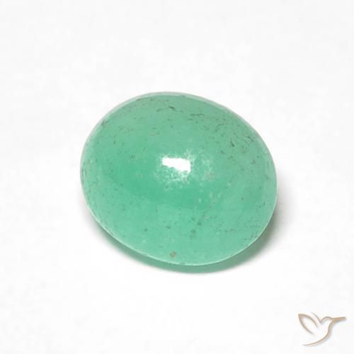 Smeraldo verde felce naturale da 0.81 ct, Ovale, Traslucido