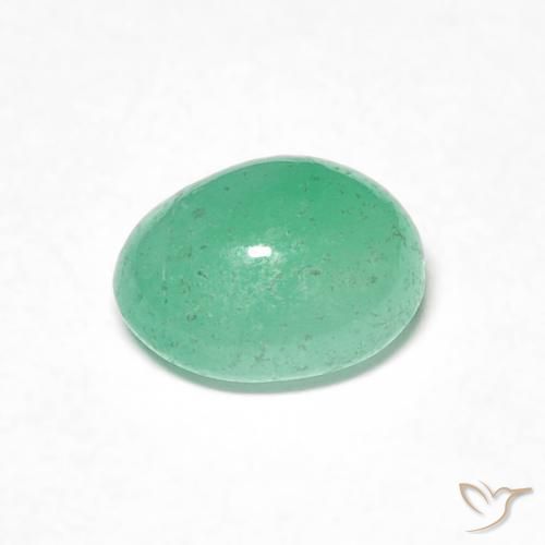 Smeraldo verde felce naturale da 0.81 ct, Ovale, Traslucido