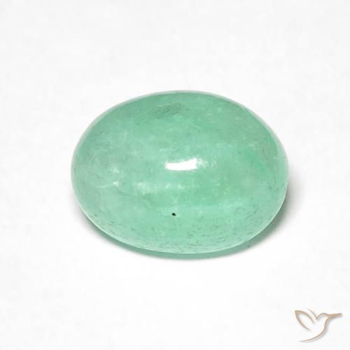 0.90ct Naturale Verde chiaro Smeraldo, Ovale, Traslucido