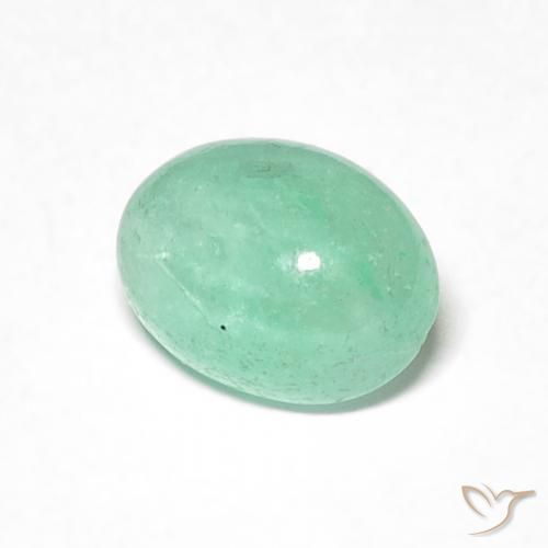 Smeraldo Verde chiaro naturale da 0.90 ct, Ovale, Traslucido