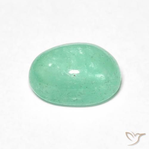 Smeraldo Verde chiaro naturale da 0.90 ct, Ovale, Traslucido