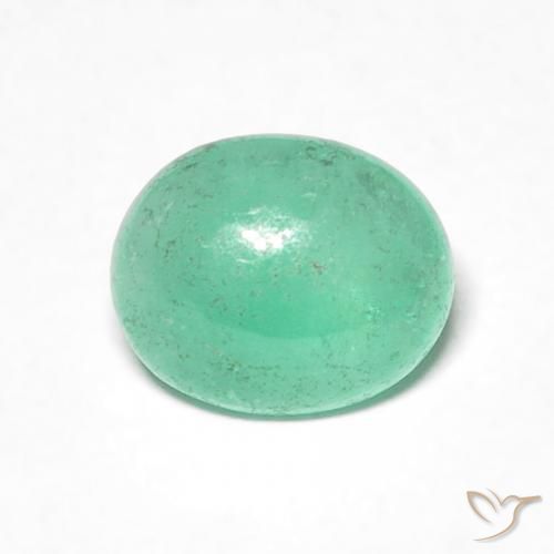 0.88ct Naturale Verde brillante Smeraldo, Ovale, Traslucido
