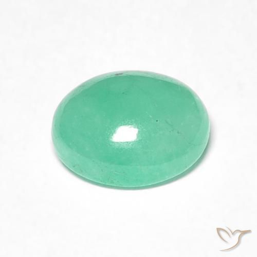 Smeraldo verde felce naturale da 0.97 ct, Ovale, Traslucido