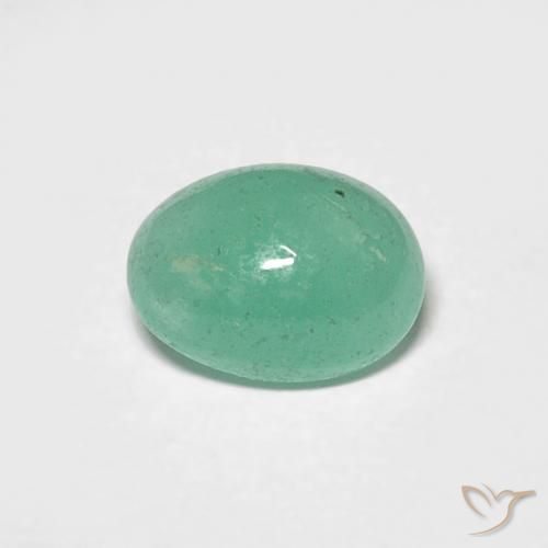 0.75ct Naturale Verde chiaro Smeraldo, Ovale, Traslucido