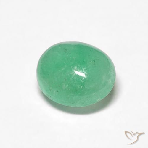 Smeraldo Verde brillante naturale da 0.35 ct, Ovale, Traslucido