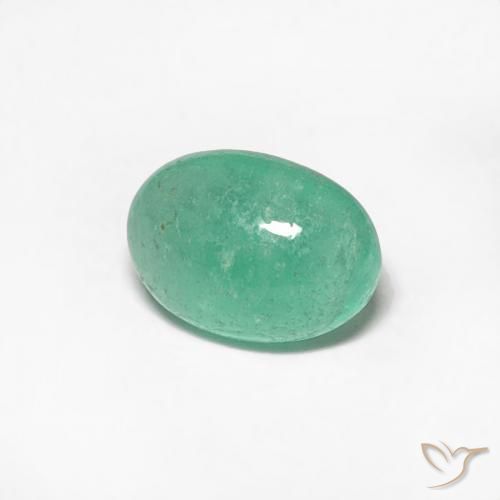 Smeraldo Verde brillante naturale da 0.46 ct, Ovale, Traslucido