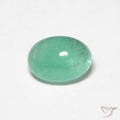 0.53ct Naturale Verde brillante Smeraldo, Ovale, Traslucido