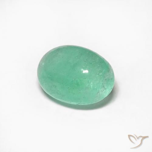 Smeraldo Verde brillante naturale da 0.53 ct, Ovale, Traslucido