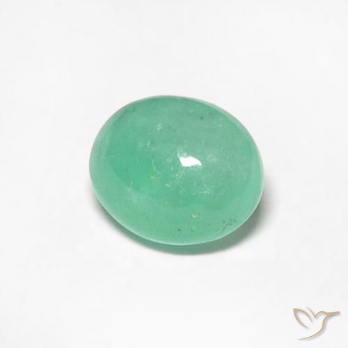 Smeraldo Verde chiaro naturale da 0.44 ct, Ovale, Traslucido