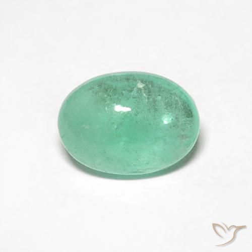 0.55ct Naturale Verde Pistacchio Smeraldo, Ovale, Traslucido