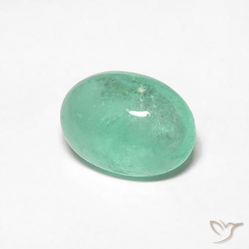 Smeraldo Verde Pistacchio naturale da 0.55 ct, Ovale, Traslucido