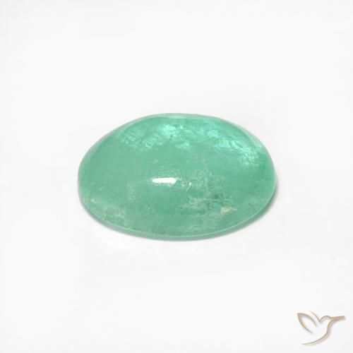 Smeraldo Verde Pistacchio naturale da 0.55 ct, Ovale, Traslucido