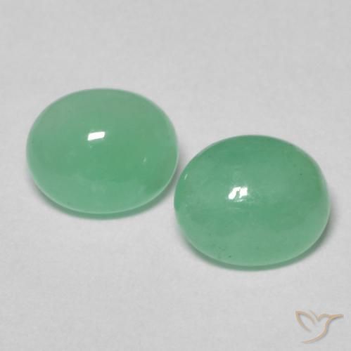 0.89ctw Naturale Verde chiaro Smeraldo, Ovale, Traslucido
