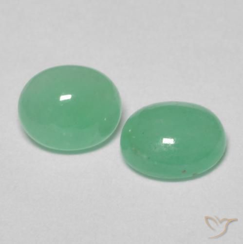 Gemme di Smeraldo Verde chiaro naturale da 0.89 ct, Ovale, Traslucido